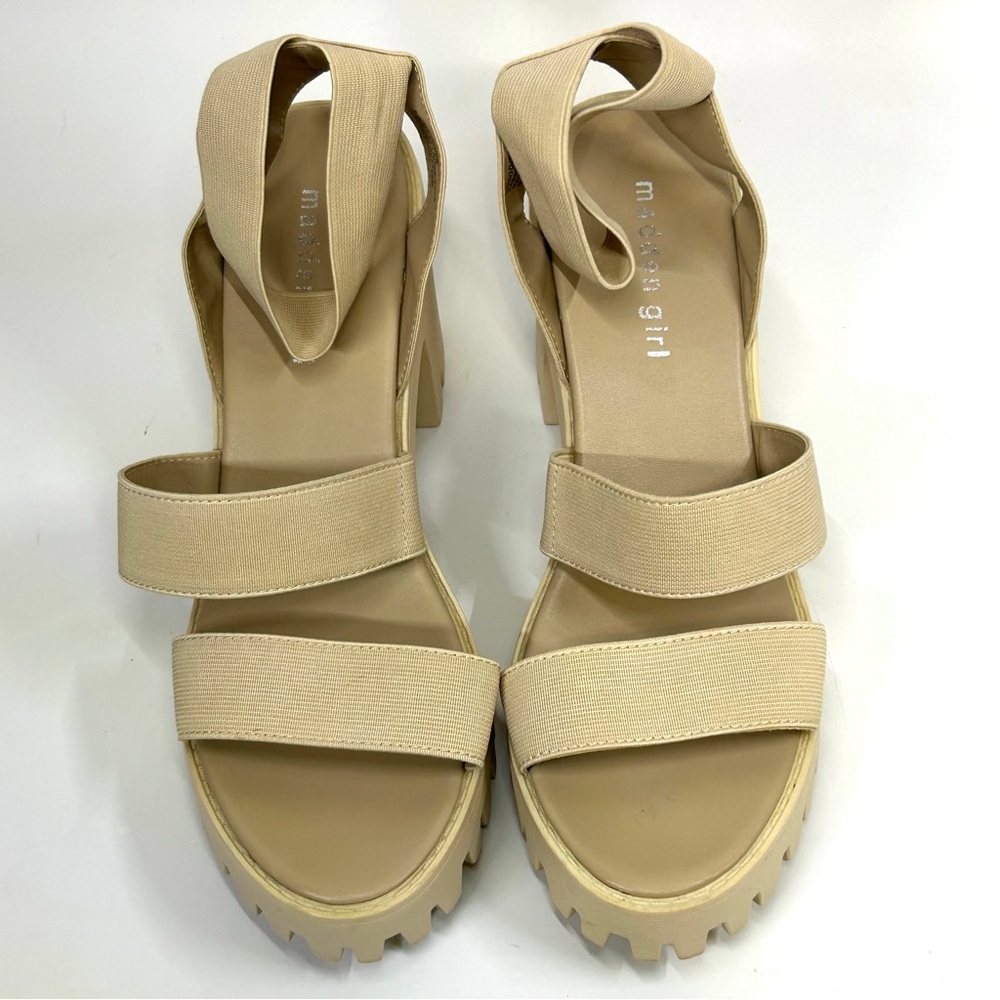 Madden Girl Tan Platform Sandals Size 9.5